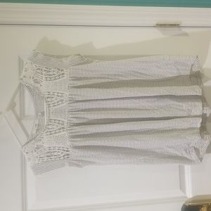 Striped knit sleeveless top